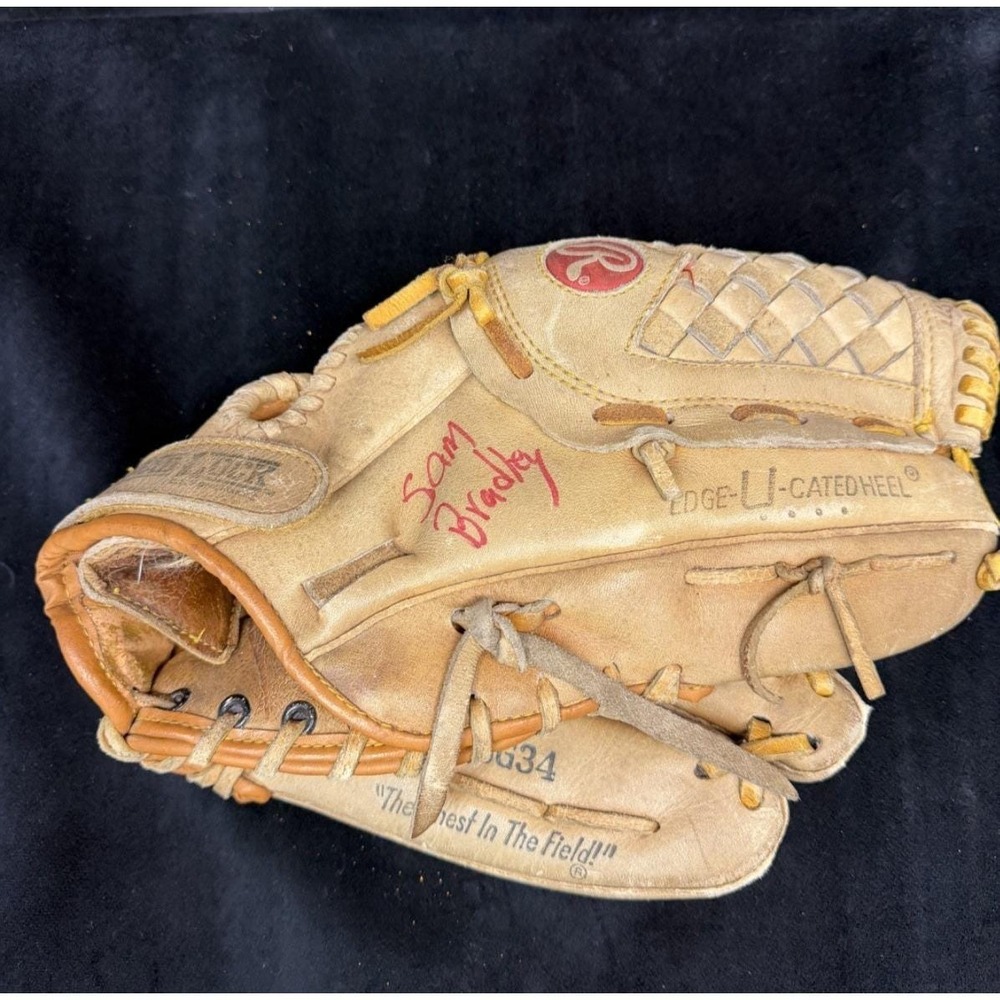 Nolan Ryan Baseball Glove Rawlings RBG34 Fastback & Ed-U-Cated RHT Deep Well Pkt